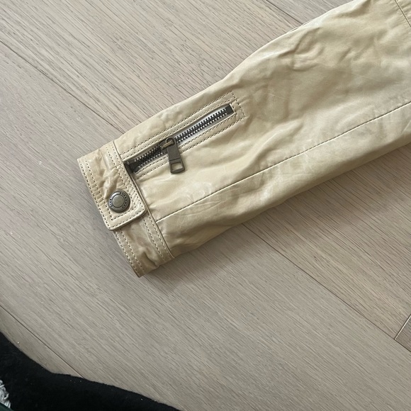 BURBERRY Brit Leather Moto Jacket Tan - Picture 5 of 10